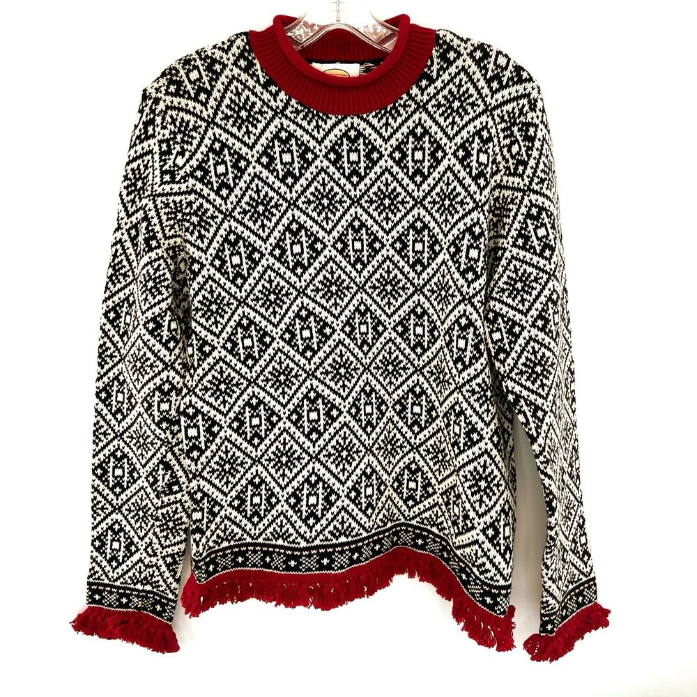 Talbots women’s Nordic far isle cotton knit sweater